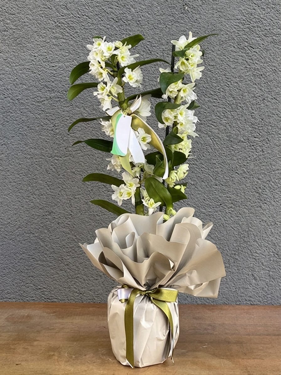 Beyaz Dendrobium Orkide