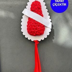 Kırmızı Yapay Düğün Çiçeği